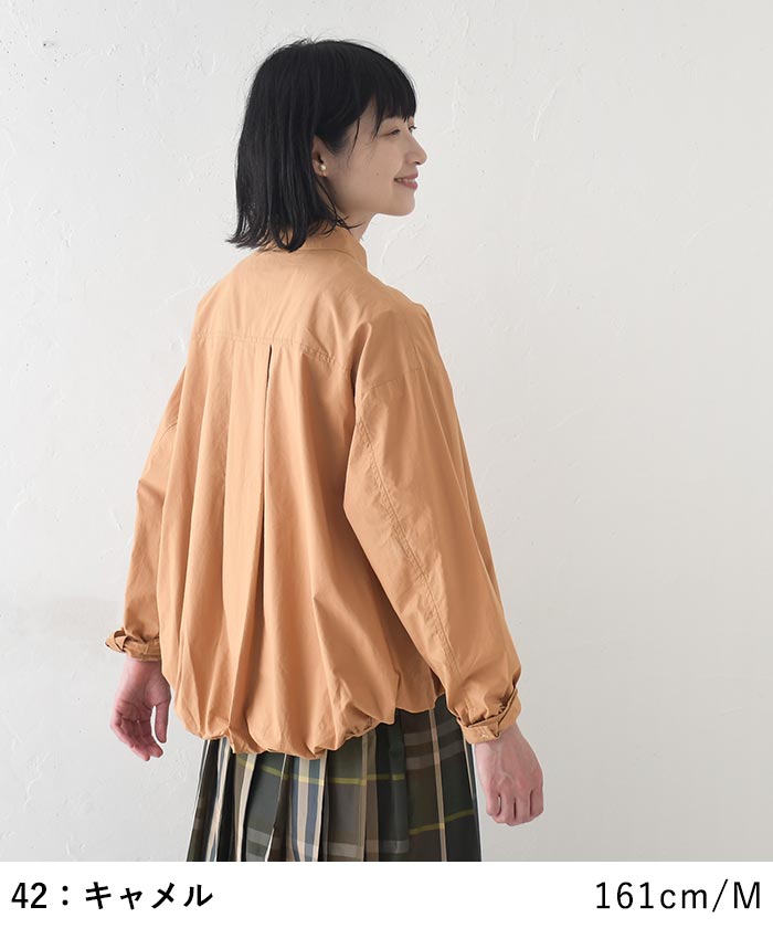 ブラウス 裾バルーン 高密度コットン 綿100％ earth_eco_loco  秋 30代 40代 50代 26AW0904, | earth_eco_loco | 11