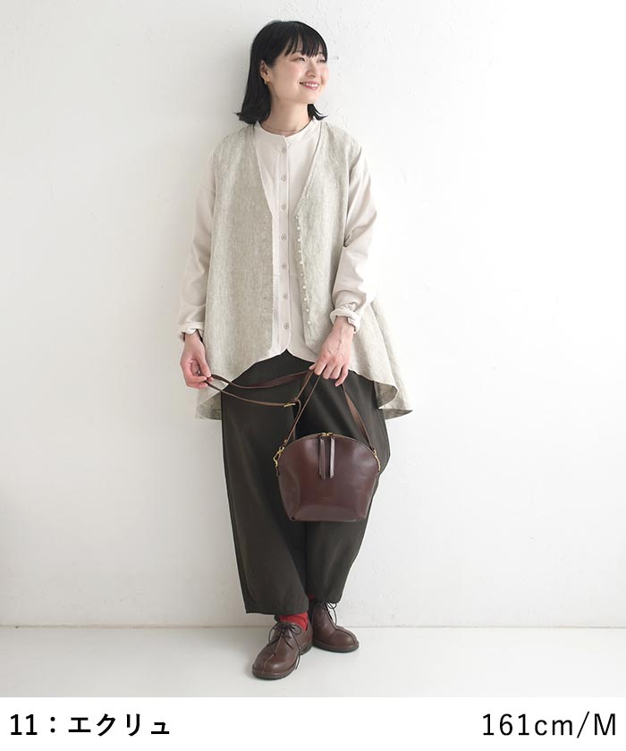 シャツ仕立ての綺麗見えカットソー ストレッチコットン earth_eco_loco  レディース 秋 冬 26AW0910, | earth_eco_loco | 15