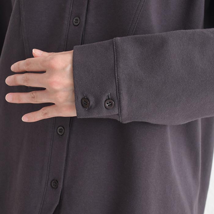 シャツ仕立ての綺麗見えカットソー ストレッチコットン earth_eco_loco  レディース 秋 冬 26AW0910, | earth_eco_loco | 20