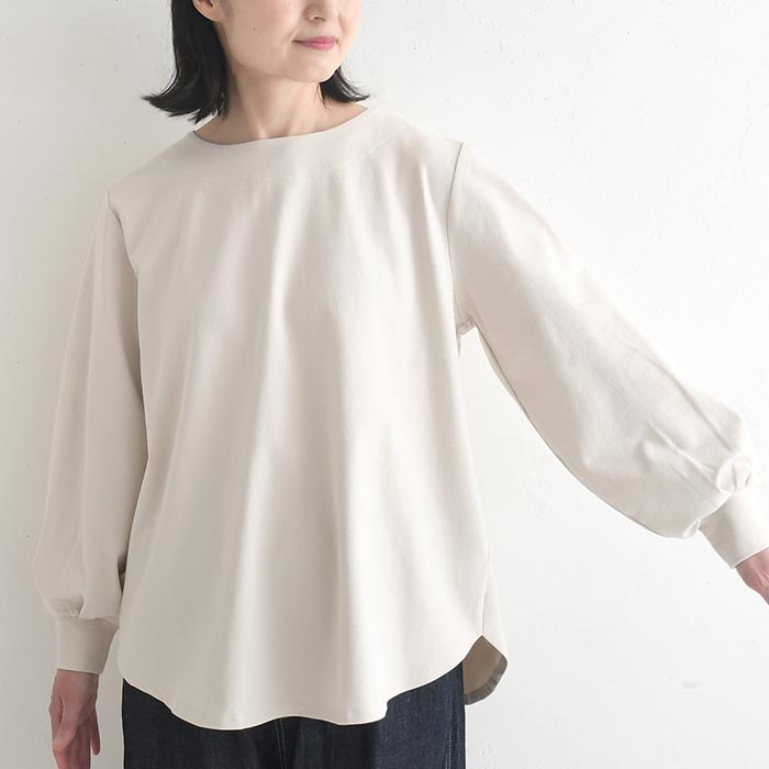 ふんわり袖の装いカットソー ストレッチコットン earth_eco_loco  レディース 秋 冬 26AW0910, | earth_eco_loco | 19