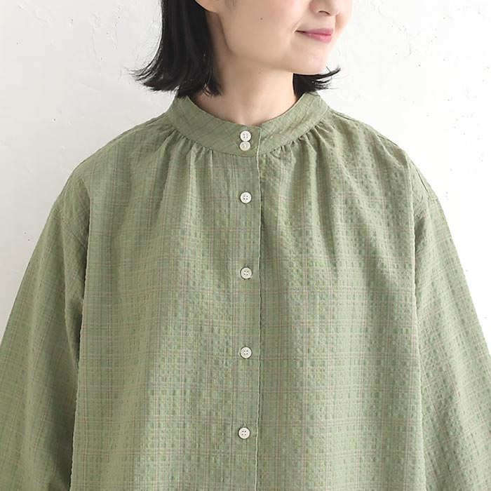早割10％OFFクーポン ブラウス 綿レーヨンリップル earth_eco_loco  秋冬 30代 40代 50代 26AW0821, | earth_eco_loco | 14