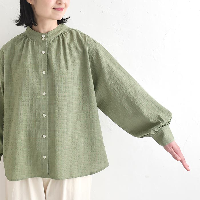 早割10％OFFクーポン ブラウス 綿レーヨンリップル earth_eco_loco  秋冬 30代 40代 50代 26AW0821, | earth_eco_loco | 16