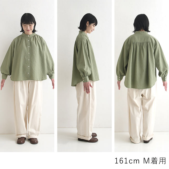 早割10％OFFクーポン ブラウス 綿レーヨンリップル earth_eco_loco  秋冬 30代 40代 50代 26AW0821, | earth_eco_loco | 19