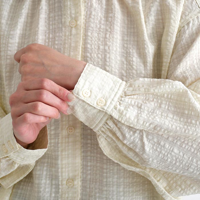早割10％OFFクーポン ブラウス 綿レーヨンリップル earth_eco_loco  秋冬 30代 40代 50代 26AW0821, | earth_eco_loco | 08
