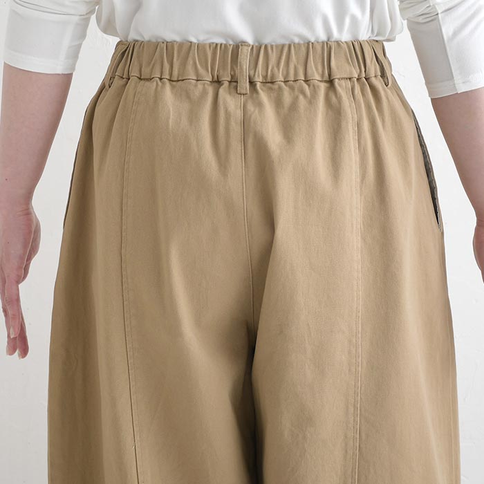 バレルワイドパンツ コットン ストレッチ earth_eco_loco まるっと1年パンツ 秋冬 30代 40代 50代 26AW0904, | earth_eco_loco | 23