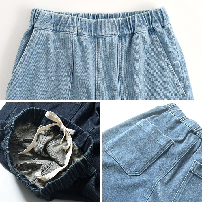 美脚カーゴストレートパンツ 柔らかニットデニム earth_eco_loco  秋 冬 26AW0918, | earth_eco_loco | 20