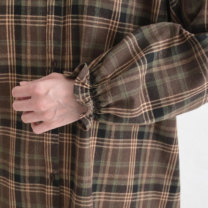 チュニックブラウス 微起毛 コットンチェックearth_eco_loco  秋冬 26AW1009, | earth_eco_loco | 17