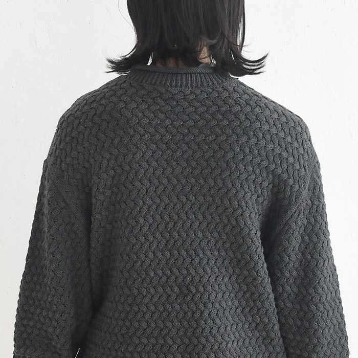 コットンニット プルオーバー 変わり編み earth_eco_loco  秋冬 冬 26AW1014, | earth_eco_loco | 15