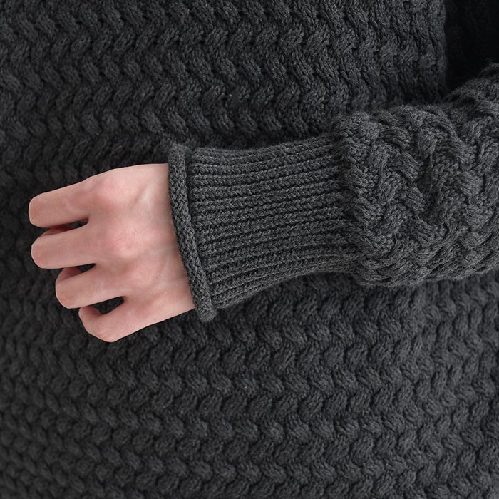 コットンニット プルオーバー 変わり編み earth_eco_loco  秋冬 冬 26AW1014, | earth_eco_loco | 17
