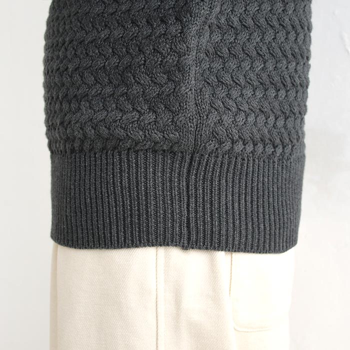 コットンニット プルオーバー 変わり編み earth_eco_loco  秋冬 冬 26AW1014, | earth_eco_loco | 18