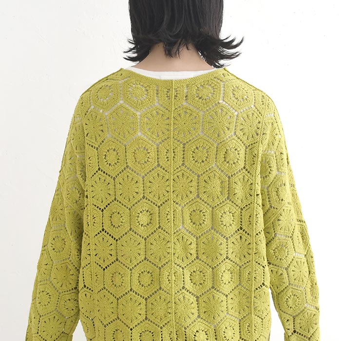 カーディガン コットンクロシェ 綿100％ earth_eco_loco  秋 冬 30代 40代 50代 26AW0904, | earth_eco_loco | 15
