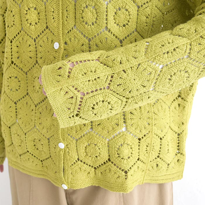 カーディガン コットンクロシェ 綿100％ earth_eco_loco  秋 冬 30代 40代 50代 26AW0904, | earth_eco_loco | 17