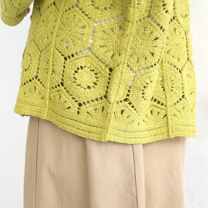カーディガン コットンクロシェ 綿100％ earth_eco_loco  秋 冬 30代 40代 50代 26AW0904, | earth_eco_loco | 18