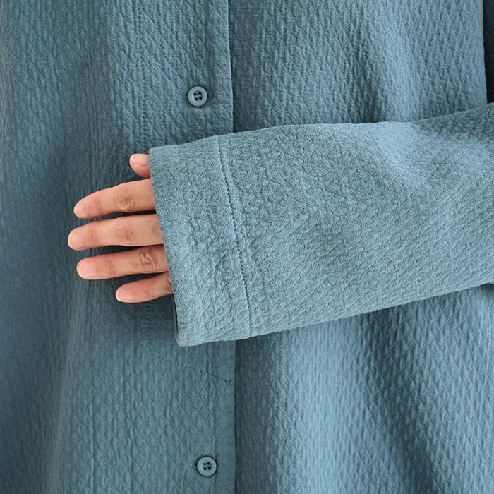 チュニックワンピース 接結ガーゼ コットンジャガード earth_eco_loco 秋冬 26AW1009, | earth_eco_loco | 17