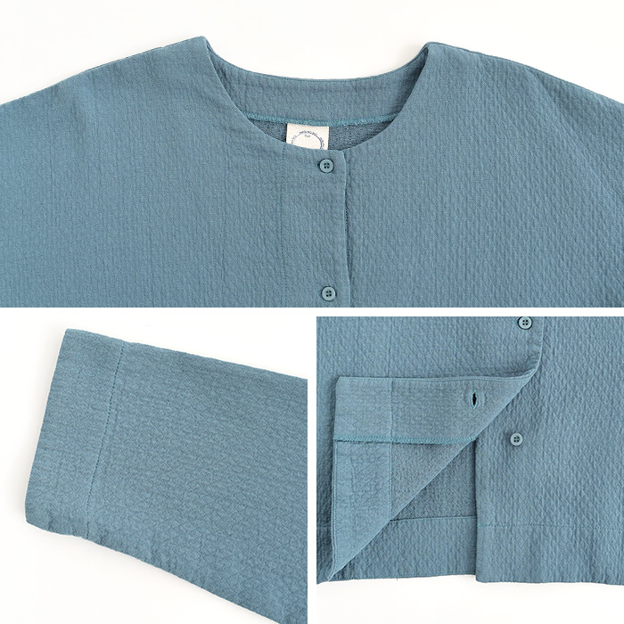 チュニックワンピース 接結ガーゼ コットンジャガード earth_eco_loco 秋冬 26AW1009, | earth_eco_loco | 20