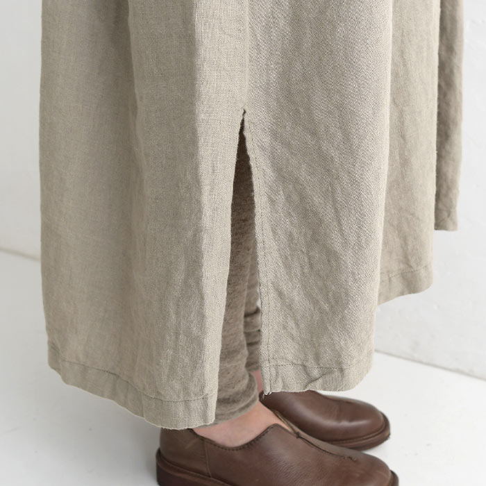 スキッパー ワンピース 長袖 レディース 9番手ヴィンテージリネン 麻100％ 大きいサイズ 26SS0130R, | earth_eco_loco | 20