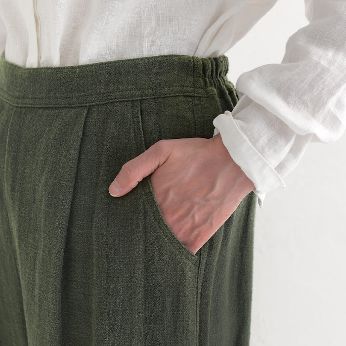 週末限定CPあり ワイドパンツ ボールパンツ レディース ラミー100％ すっきり 麻 26SS0123R, | earth_eco_loco | 19