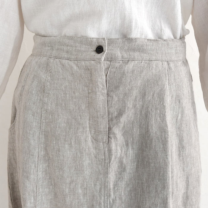 週末限定CPあり ロング スカート レディース 9番手 ヴィンテージリネン 麻100％ 大きいサイズ 26SS0130R, | earth_eco_loco | 17