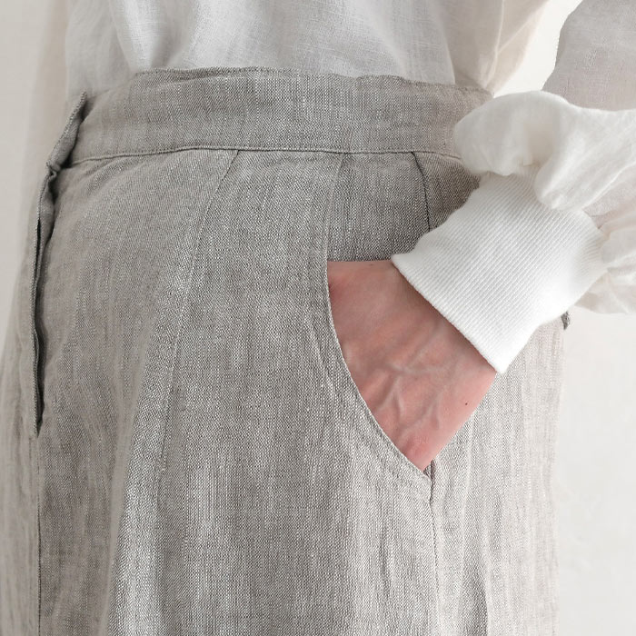 週末限定CPあり ロング スカート レディース 9番手 ヴィンテージリネン 麻100％ 大きいサイズ 26SS0130R, | earth_eco_loco | 20