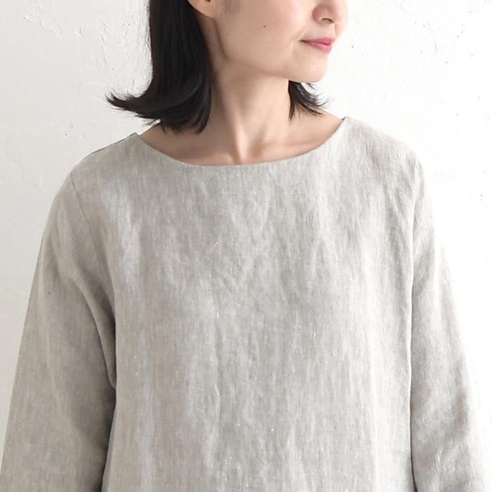高評価★4.65ワンピース レディース 9番手 ヴィンテージリネン 麻100％大きいサイズ 26AW0918R, | earth_eco_loco | 13