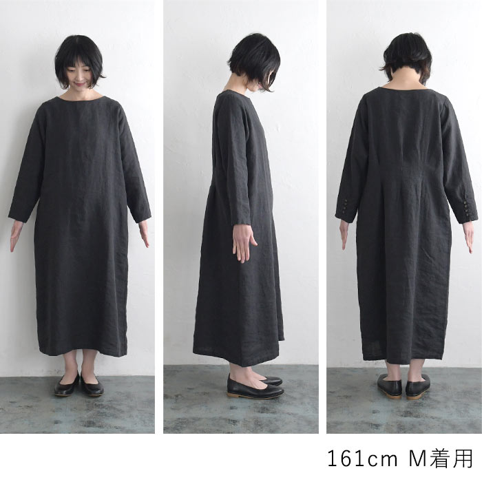 高評価★4.65ワンピース レディース 9番手 ヴィンテージリネン 麻100％大きいサイズ 26AW0918R, | earth_eco_loco | 19