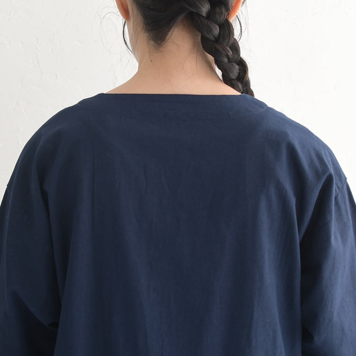 earth_eco_loco M〜3L 綿麻 ウェスト切替 半袖 ギャザー