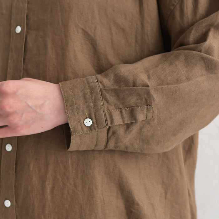 ワンピース 長袖 レディース ワイド 麻100％ リネン 前開き 大きいサイズ 25SS0304R, | earth_eco_loco | 17