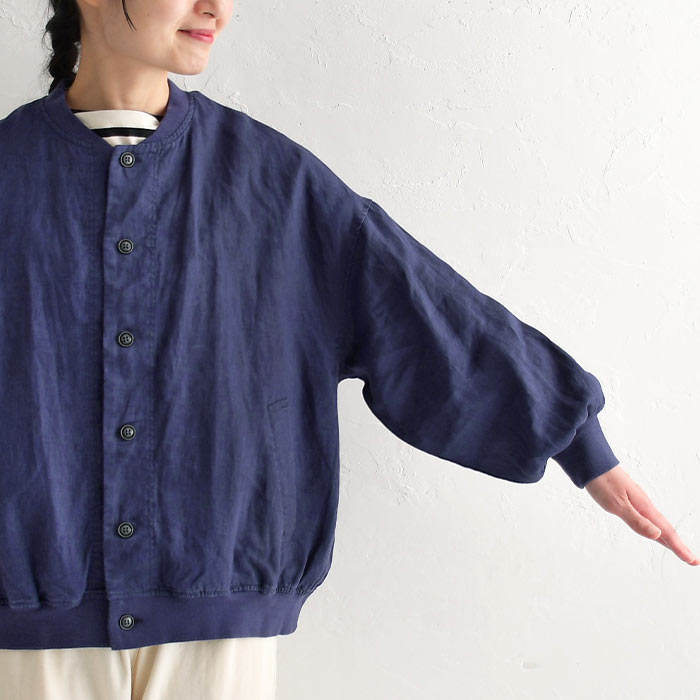 ブルゾン ライトアウター 秋 大きいサイズ 羽織り ゆったり ラフ 長袖 麻100％ 24AW0816, | earth_eco_loco | 18