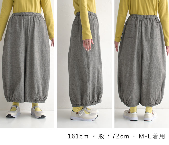 1,111円OFFクーポンあり パンツ ワイド レディース バルーン 綿麻 3種のチェック 大きいサイズ 25SS0219, | earth_eco_loco | 20