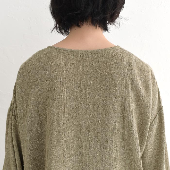 ブラウス 涼しい レディース 上品 麻レーヨン ダブルフリル ゆったり 25SS0620, | earth_eco_loco | 13