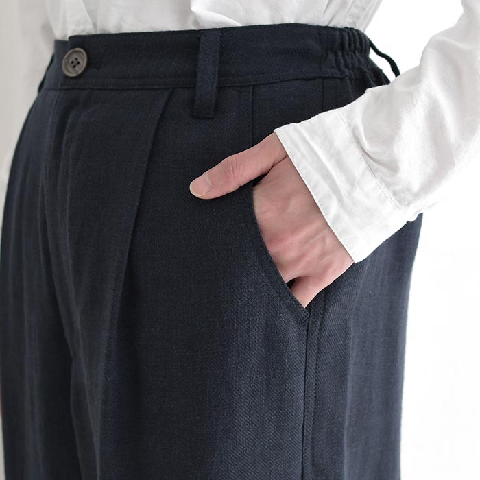 新作早割P5倍 ボールパンツ ワイドパンツ レディース 麻 リヨセル ツイル フロントジップ 春 夏 26SS0219, | earth_eco_loco | 19