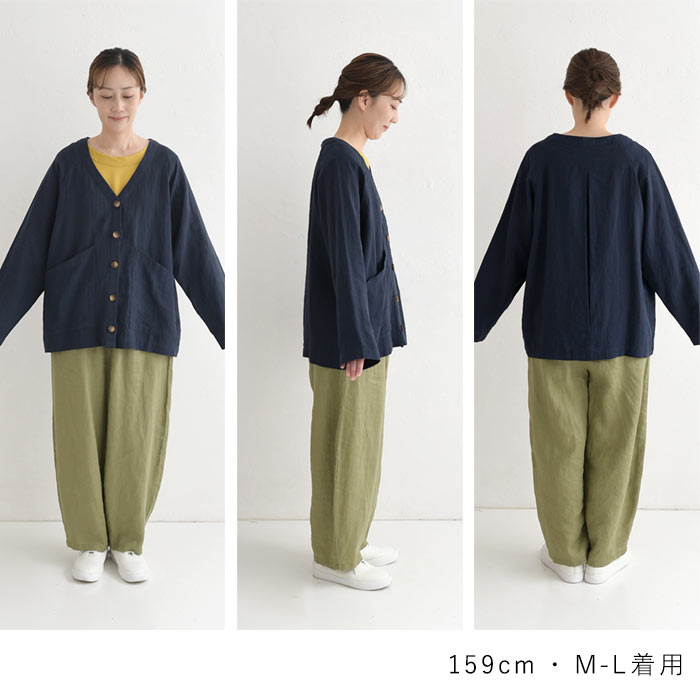 新作早割P5倍 カーディガンブラウス ラミー100％ 麻 earth_eco_loco 春夏 30代 40代 50代 26SS0306, | earth_eco_loco | 20