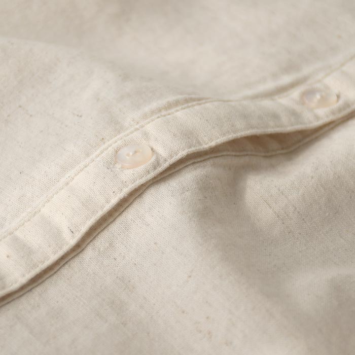 ブラウス 綿麻 リネンコットン 丸襟 裾絞り earth_eco_loco 春 夏 30代 40代 50代 26SS0501, | earth_eco_loco | 18