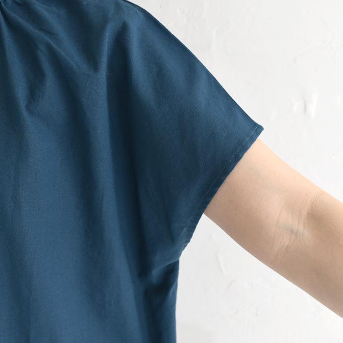 ブラウス 綿麻 リネンコットン 丸襟 裾絞り earth_eco_loco 春 夏 30代 40代 50代 26SS0501, | earth_eco_loco | 22