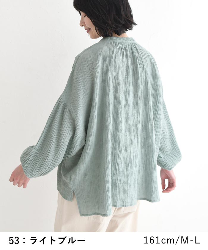 ブラウス 綿麻 リボン earth_eco_loco 春 夏 30代 40代 50代 26SS0403, | earth_eco_loco | 16