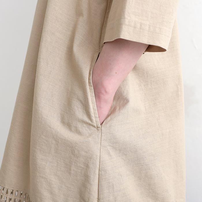 チュニックワンピース カットワークレース 綿麻 earth_eco_loco 夏 春 30代 40代 50代 26SS0604, | earth_eco_loco | 17