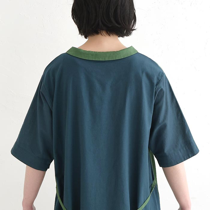 ワンピース 綿麻 前後配色 earth_eco_loco 夏 春 30代 40代 50代 26SS0529, | earth_eco_loco | 17