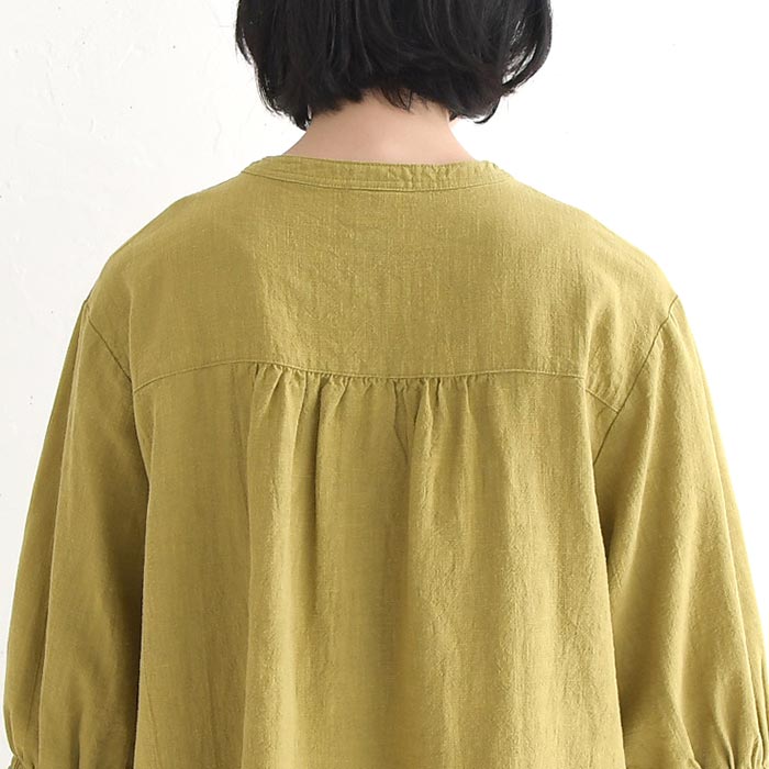 ブラウス 裾フリル 麻リヨセル earth_eco_loco 春 夏 30代 40代 50代 26SS0501, | earth_eco_loco | 19