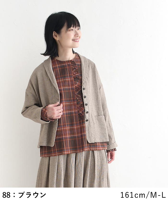 早割10％OFFクーポン ジャケット 綿麻パナマクロス earth_eco_loco 秋 30代 40代 50代 26AW0821, | earth_eco_loco | 13