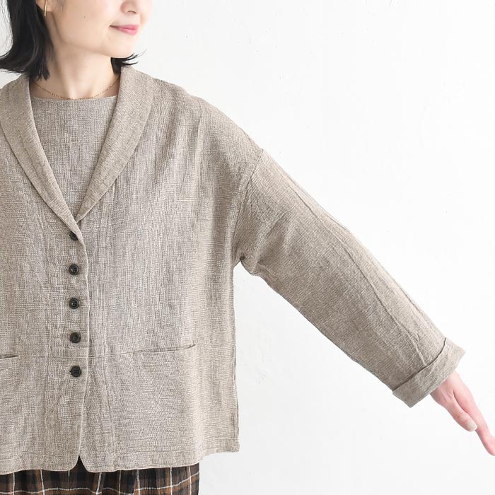 早割10％OFFクーポン ジャケット 綿麻パナマクロス earth_eco_loco 秋 30代 40代 50代 26AW0821, | earth_eco_loco | 17