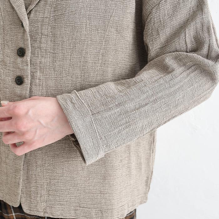 早割10％OFFクーポン ジャケット 綿麻パナマクロス earth_eco_loco 秋 30代 40代 50代 26AW0821, | earth_eco_loco | 18