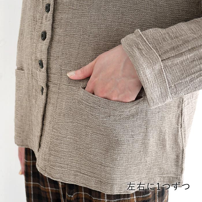 早割10％OFFクーポン ジャケット 綿麻パナマクロス earth_eco_loco 秋 30代 40代 50代 26AW0821, | earth_eco_loco | 19