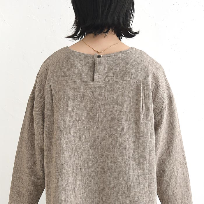 早割10％OFFクーポン プルオーバー ブラウス 綿麻パナマクロス earth_eco_loco  秋 30代 40代 50代 26AW0821, | earth_eco_loco | 16