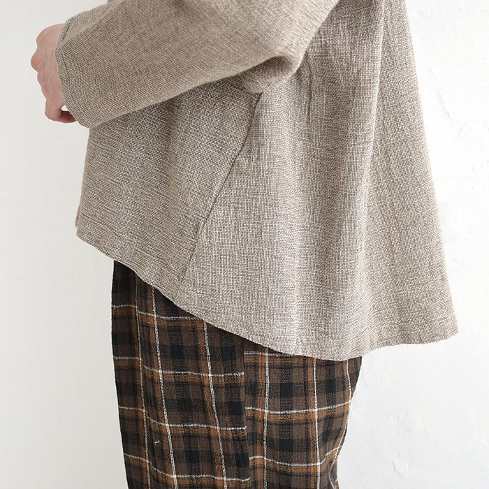 早割10％OFFクーポン プルオーバー ブラウス 綿麻パナマクロス earth_eco_loco  秋 30代 40代 50代 26AW0821, | earth_eco_loco | 19