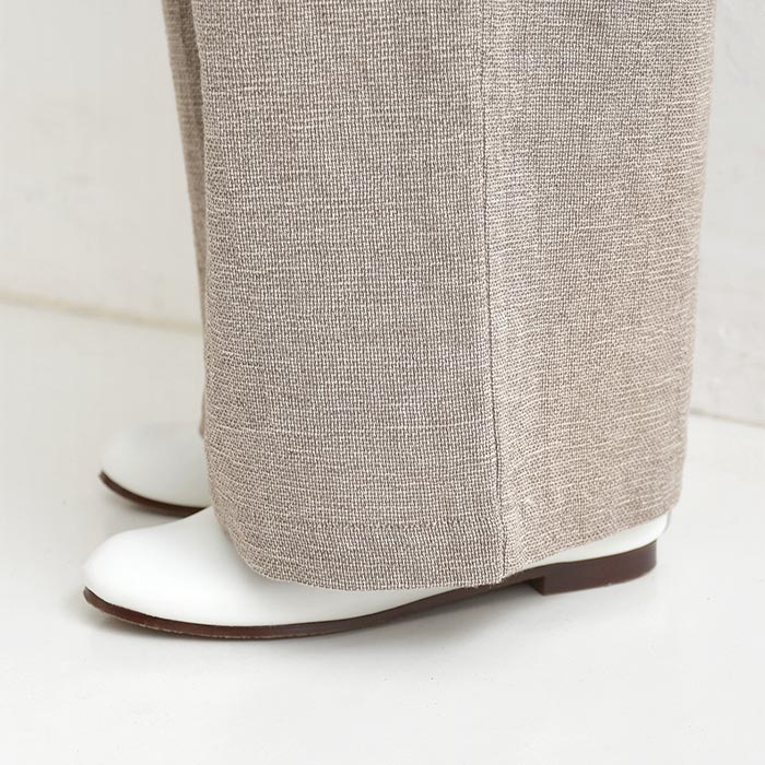 早割10％OFFクーポン ワイドパンツ 綿麻パナマクロス earth_eco_loco  秋 30代 40代 50代 26AW0821, | earth_eco_loco | 19
