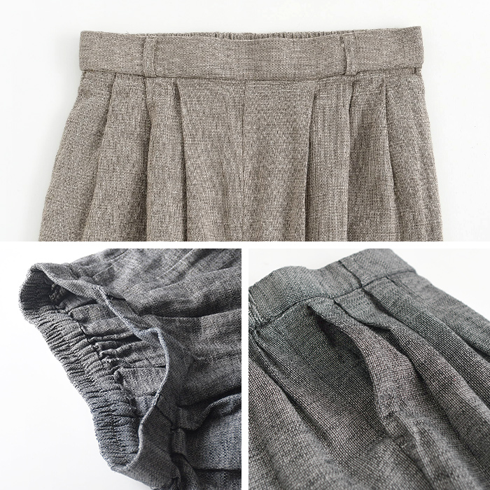 早割10％OFFクーポン ワイドパンツ 綿麻パナマクロス earth_eco_loco  秋 30代 40代 50代 26AW0821, | earth_eco_loco | 21