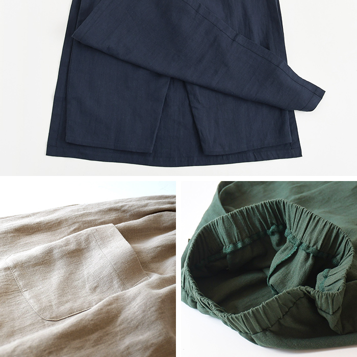 スカートパンツ ラミー100% earth_eco_loco  春 夏 秋 30代 40代 50代 26AW0904, | earth_eco_loco | 18