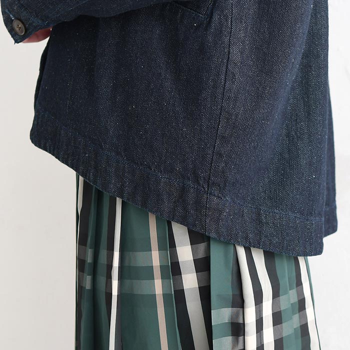 早割10％OFFクーポン ジャケット 9.5ozデニム ノーカラー earth_eco_loco  秋冬 30代 40代 50代 26AW0821, | earth_eco_loco | 16