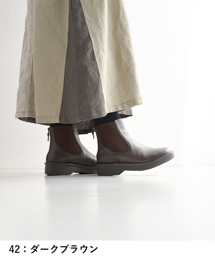 4E 本革 サイドゴアブーツ 幅広 ゆったり 歩きやすい 履きやすい レディース 厚底 春夏 大きいサイズ 25AW0919R, | earth_eco_loco | 05