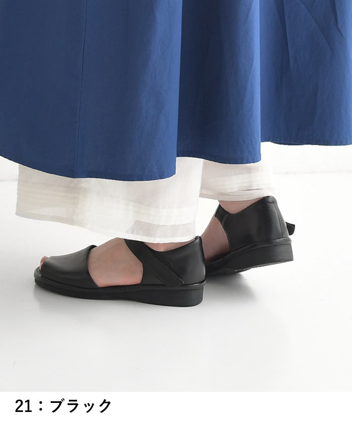 サンダル レディース コンフォート 疲れない 歩きやすい 3E ゆったり 本革 ストラップサンダル 大きいサイズ 25SS0418, | earth_eco_loco | 16